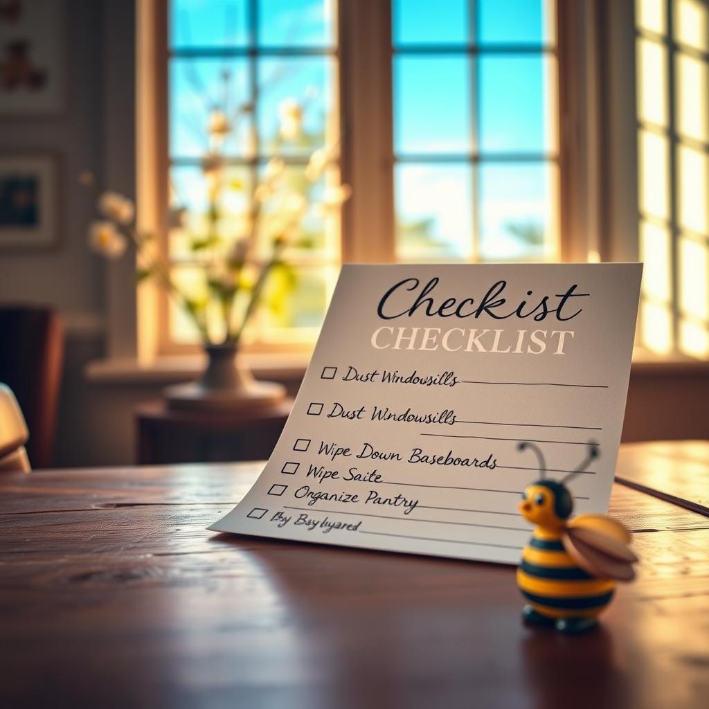 Easter cleaning checklist